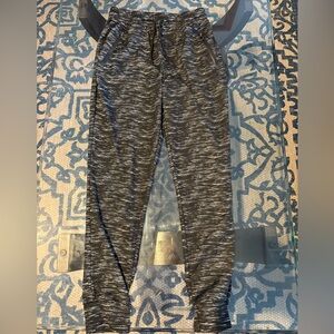 Gray and black sweat pants